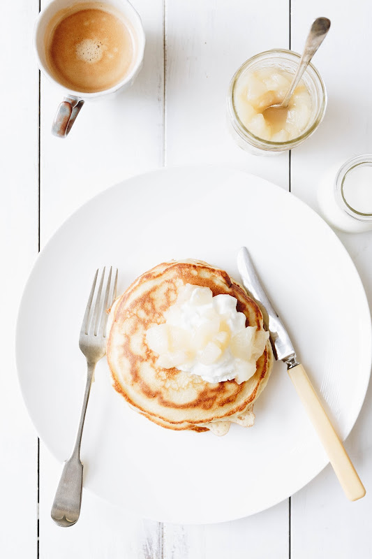 Milk and Honey Buttermilk Pancakes with Pear Jam