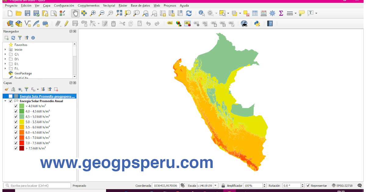 GEO GPS PERÚ: Mapa de Radiación Solar del Perú (Anual) Gratis