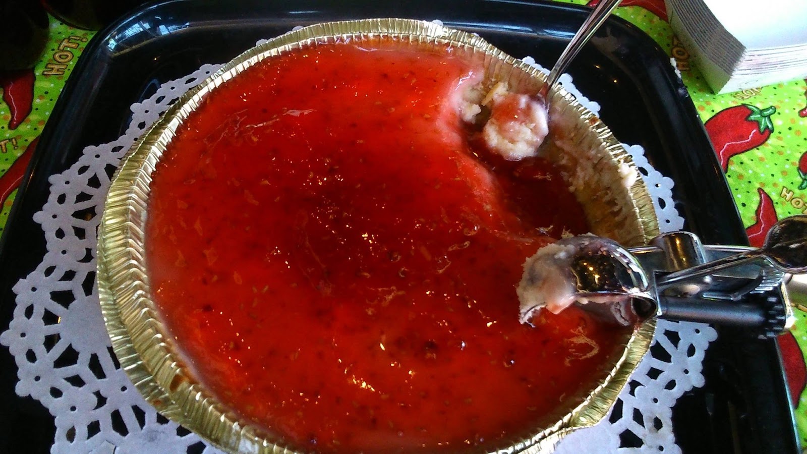 Beth Brosmore Habanero Pepper Jelly with Cheese Cake, Brosmore's Pepper Patch Raspberry