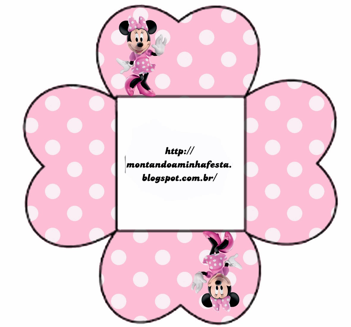 Minnie Rosa: Cajas para Imprimir Gratis. Caja Gratis de Minnie para pastelitos, chocolates o mazapanes.