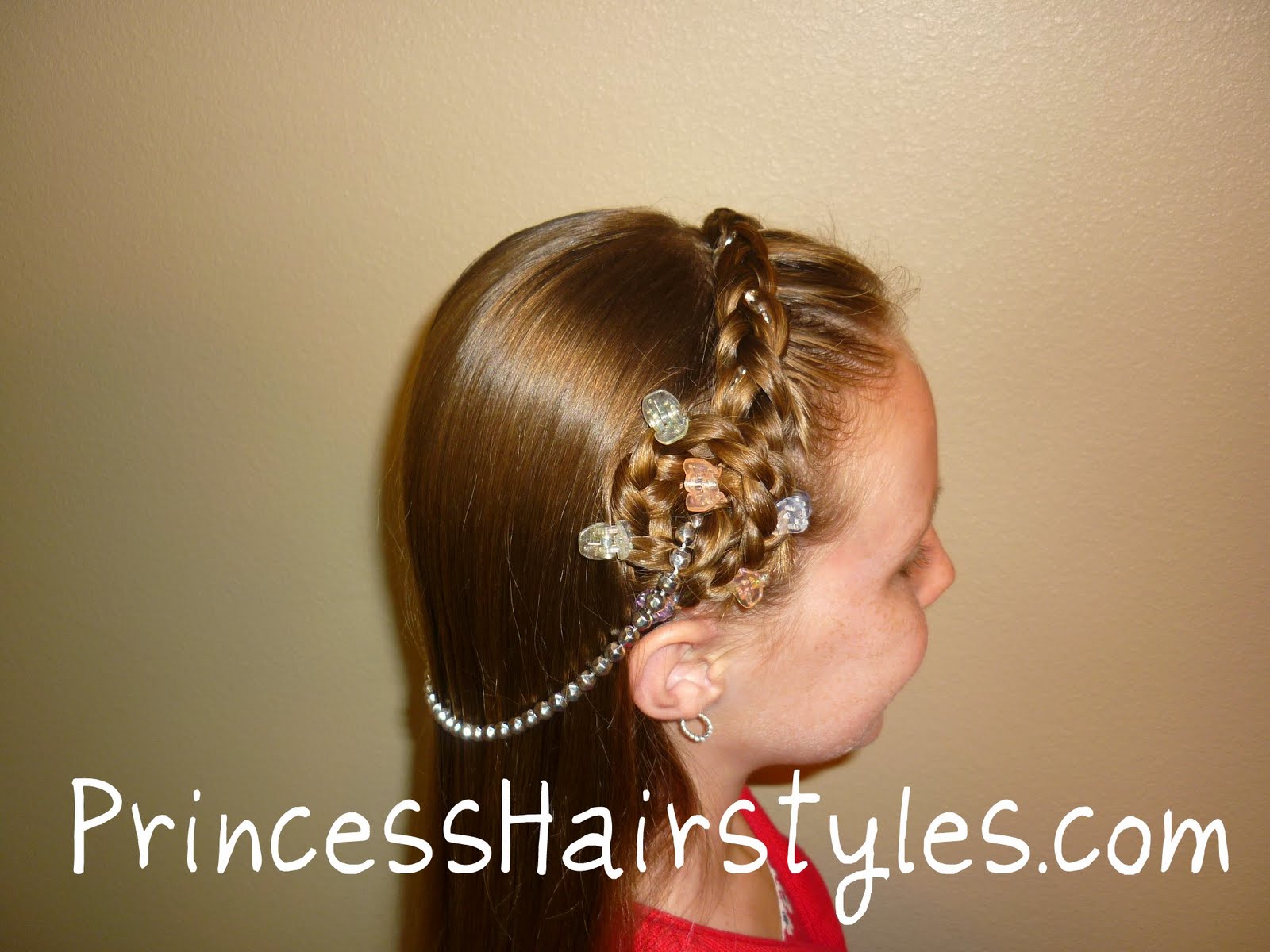 Halloween Hairstyles Princess Braided Headband With Jewels