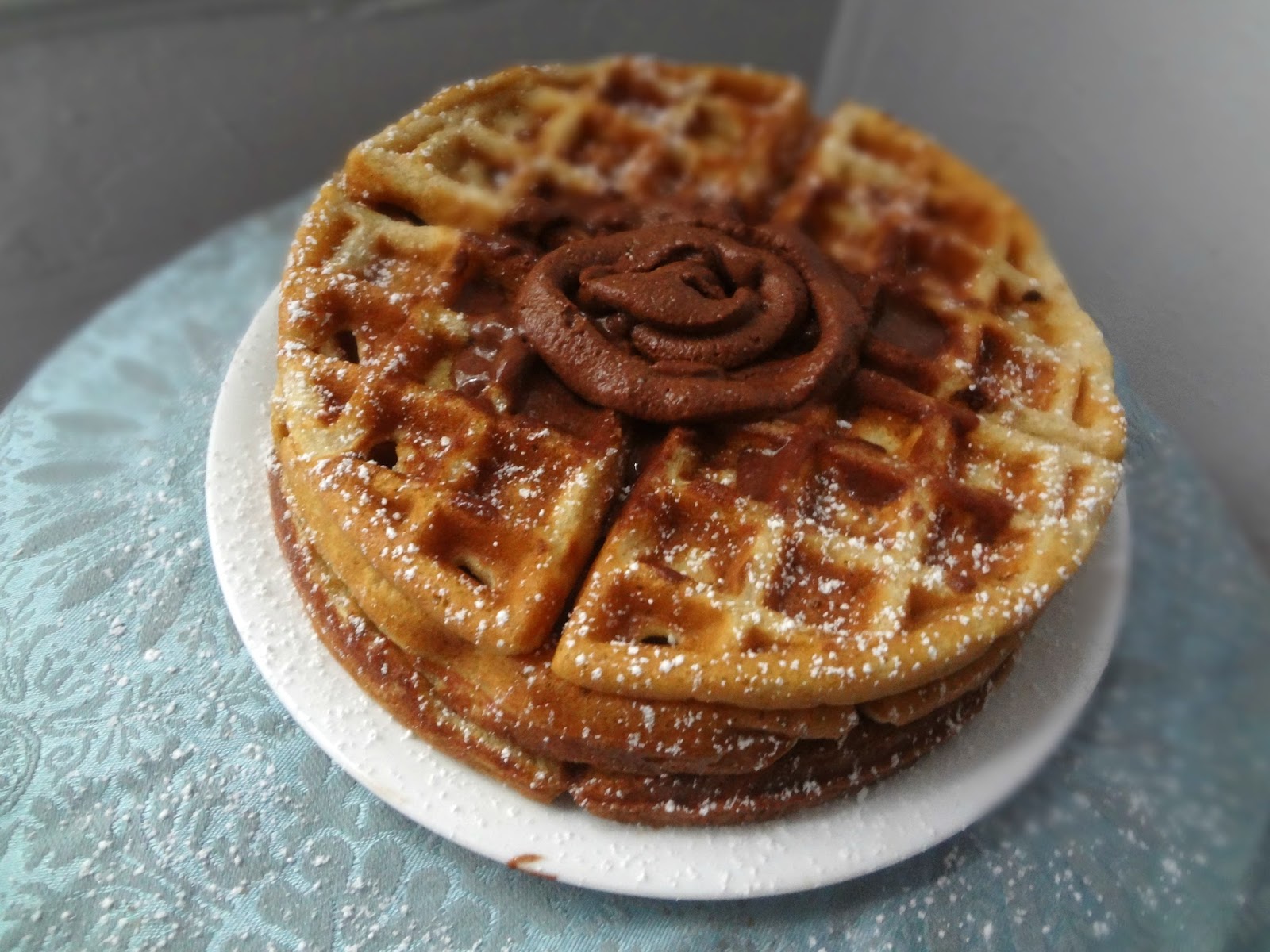 The Cooking Actress Belgian Cookie Dough Waffles with Chocolate