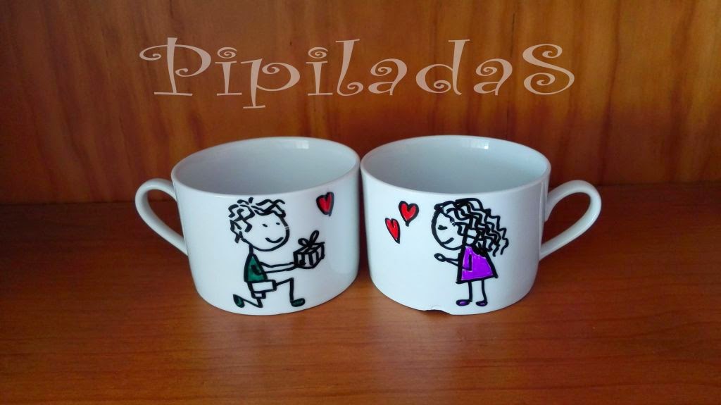 tazas pintadas a mano