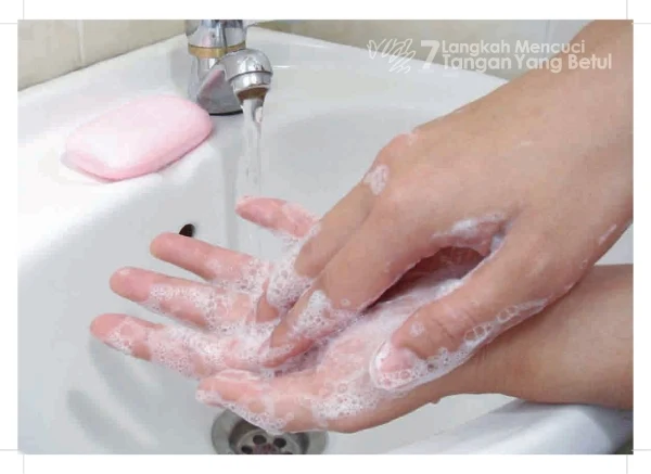 Cara basuh tangan Langkah 2