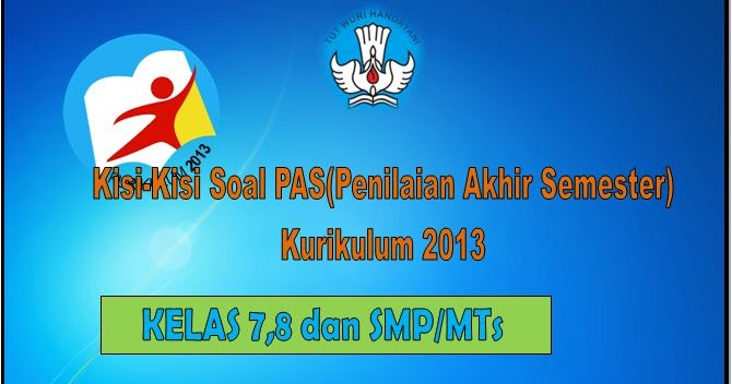 Kisi Kisi Soal Pas Kelas 7 8 Dan 9 Smp Mts Kurikulum 2013 Instrumen Sekolah