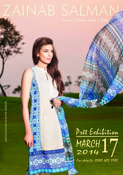 Zainab Salman Collection 2014 Zainab Salman Designer Lawn Pret Collection 2014 Fashion King