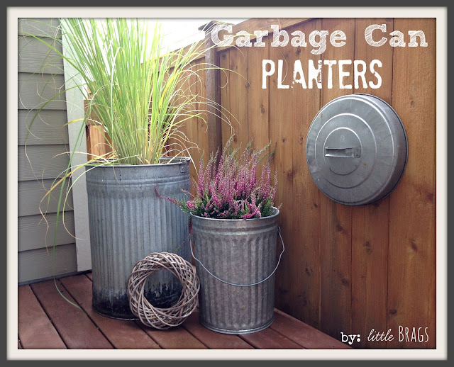 Little Brags Trash Can Planters
