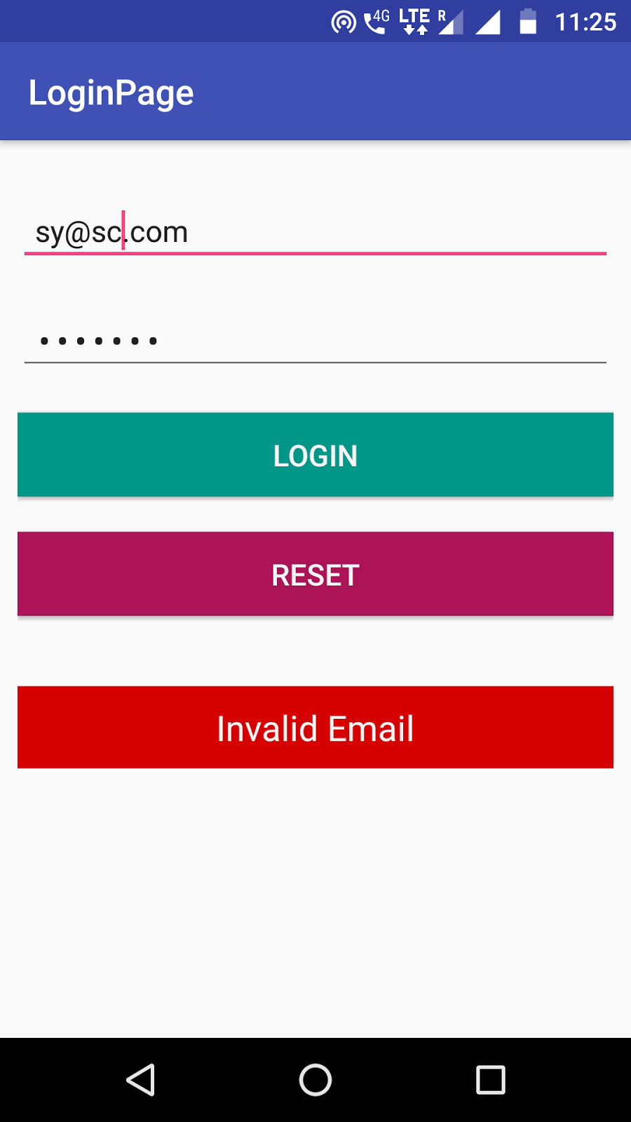 Make login page android app using android studio with validation Part 1
