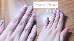 diy pressed flower nail