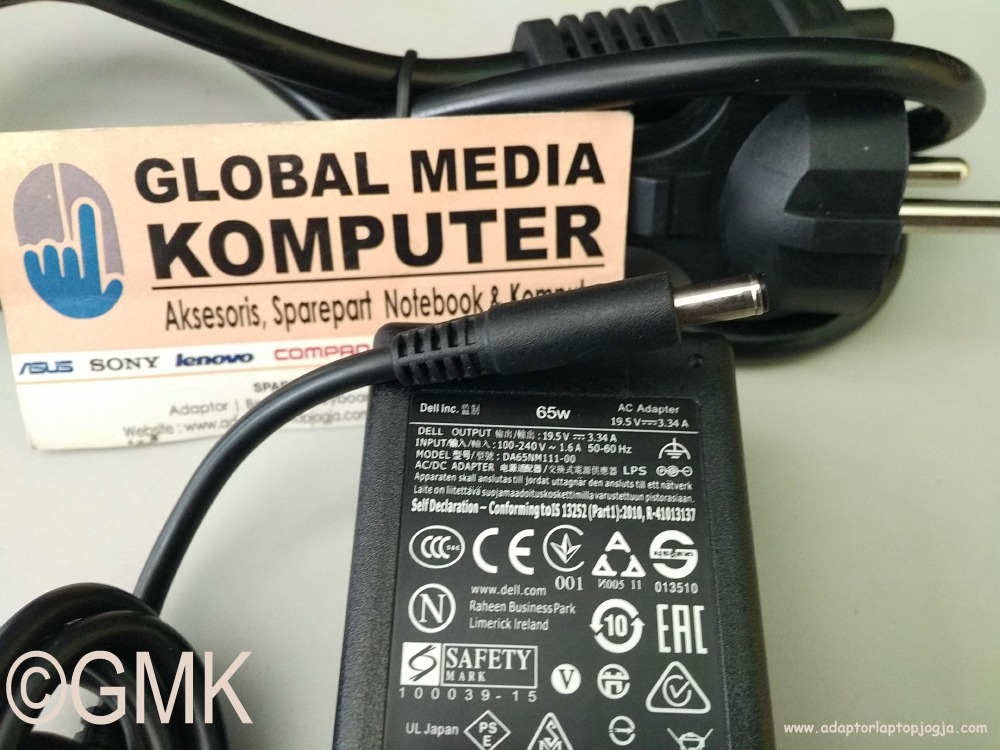 Original Adaptor Dell Inspiron 19 5v 3 34a Small Plug 4 5mm X 3 0mm Global Media Komputer Toko Sparepart Laptop Adaptor Baterai Keyboard Lcd Laptop Di Jogja