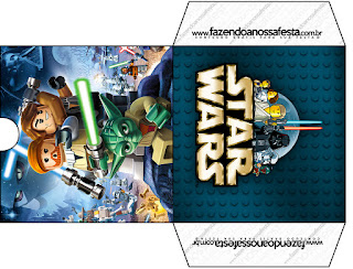 Star Wars Lego: Etiquetas para Candy Bar para Imprimir Gratis. Funda para CD's para imprimir gratis de Star Wars Lego