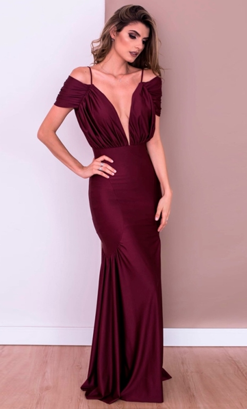 vestido de festa cor marsala comprar