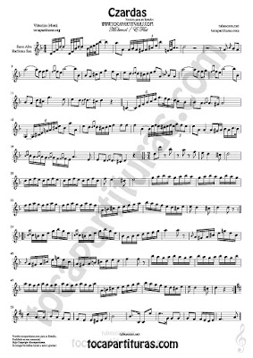  Czardas Sheet Music for Alto Sax and Baritone Sax Classical Music Score
