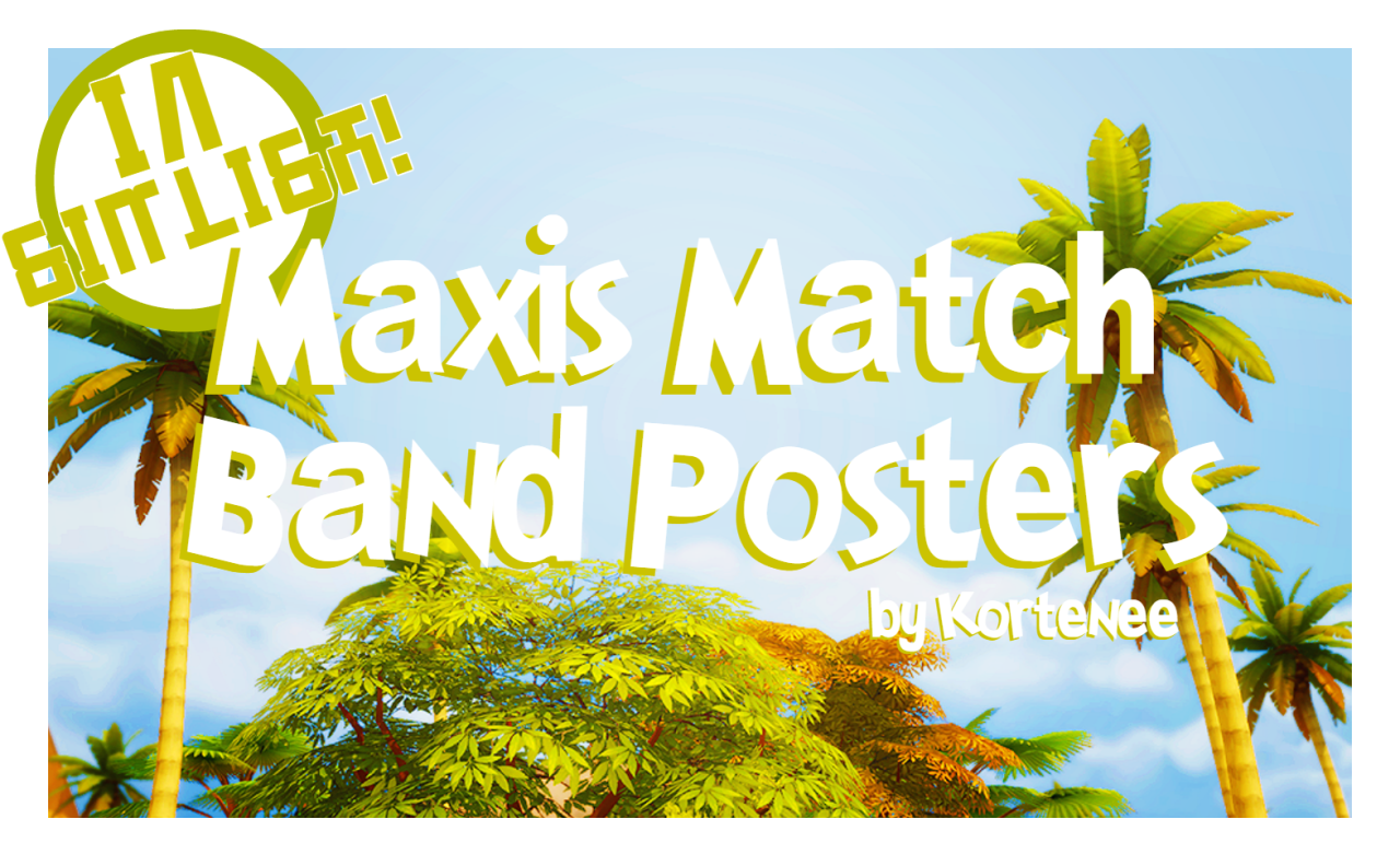 Sims 4 CC's The Best Maxis Match Band Posters by BummerDudez