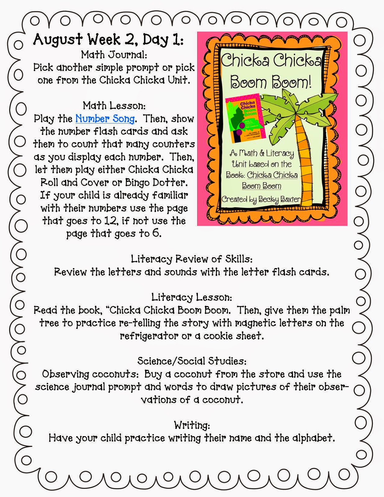 Teaching, Learning, &amp; Loving: August Kindergarten Home School Curriculum