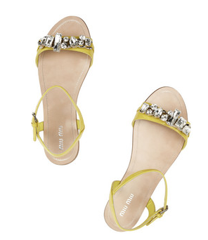miu miu jeweled flat sandals