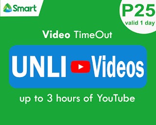 Smart Video Timeout 25 – Unli YouTube for 25 Pesos up to 3 hours Smart Video Timeout 25 – Unli YouTube for 25 Pesos up to 3 hours