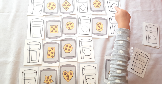 This 2D shape cookies and milk matching cards freebie are a fun way to practice shapes. Comes with a picture match + a word match so it is perfect for preschool, kindergarten and lower elementary classrooms.