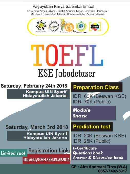 Toefl Kse Jabodetaser