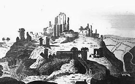 Corfe Castle from The Lady's Magazine (1789)
