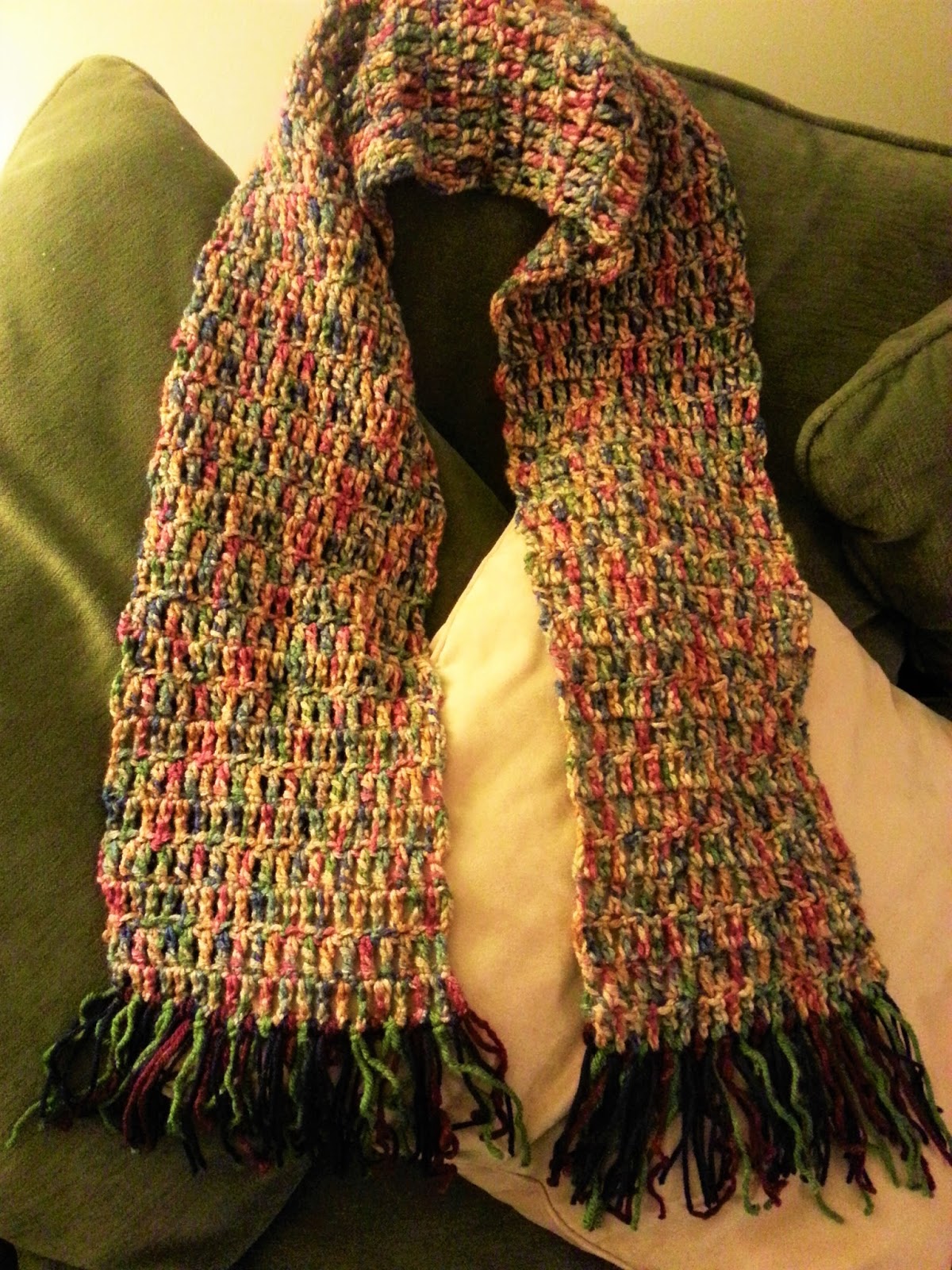The Home Stretch Triple Crochet Scarf with FringeFREE pattern!