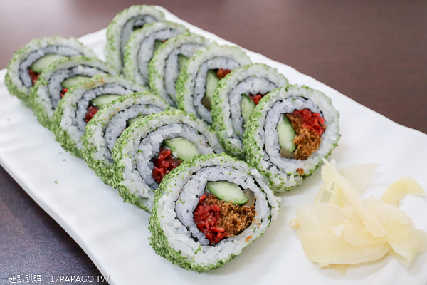 台中東區|永興素食|花壽司|脆皮素圓|素食日式美食
