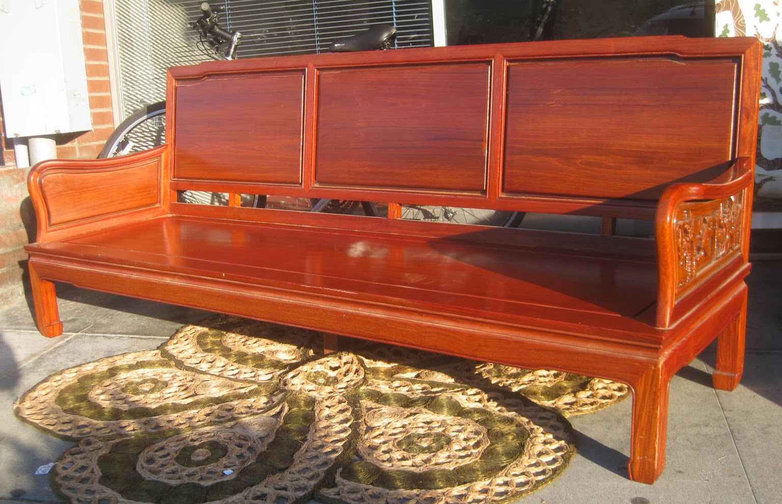 UHURU FURNITURE & COLLECTIBLES SOLD Chinese Rosewood Sofa 350