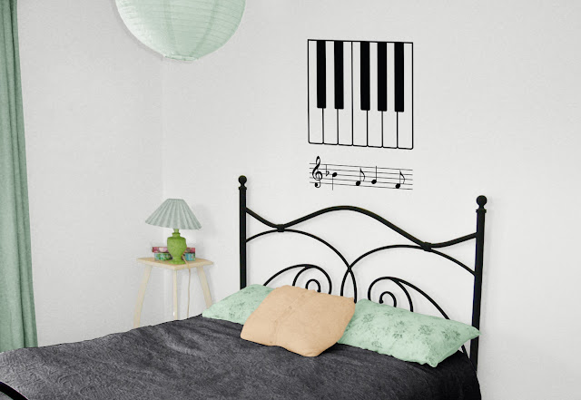 A simply beautiful design taking a piano octave and having a line of musical notes underneath. To go in any contemporary space with ease this wall art can help those learning music and helps to understand what an octave is with this picture example. Ideal for music teachers or schools.