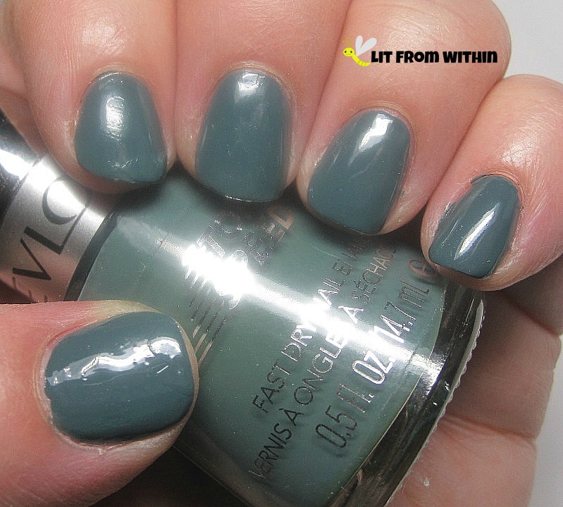 Revlon Essence, a dirty, muted grey-teal color that I just adore