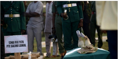 8 Photos: Aisha Buhari, Toyin Saraki, Zahra Buhari, others at the funeral of the fallen heroes