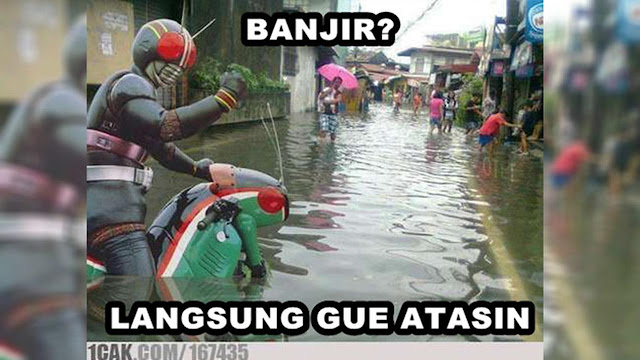 Lucu... Guyonan Lewat Meme Nyinyir, Banjir Jakarta