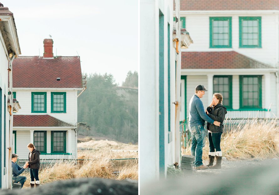Surprise Proposal-Beach Engagement Session-Fort Worden Photography by Something Minted
