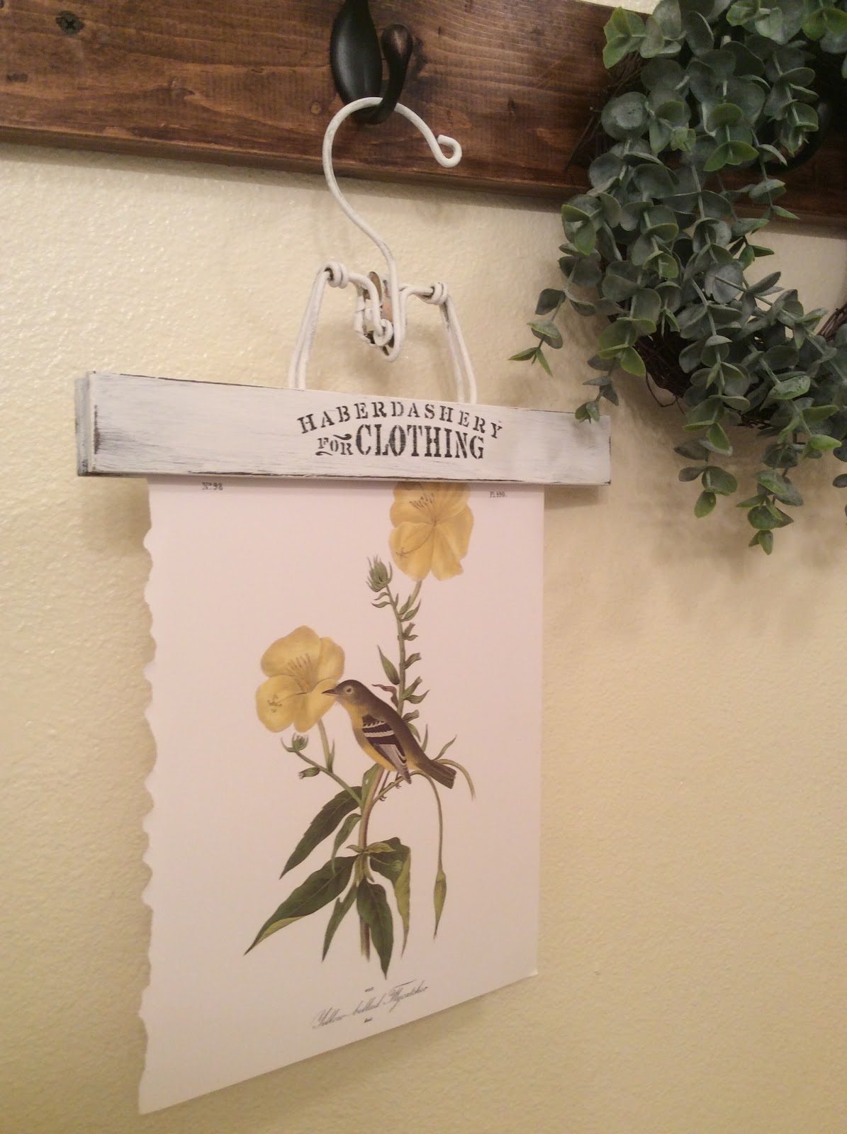 Fresh Vintage by Lisa S Stenciled Wood Hangers to Display Artwork