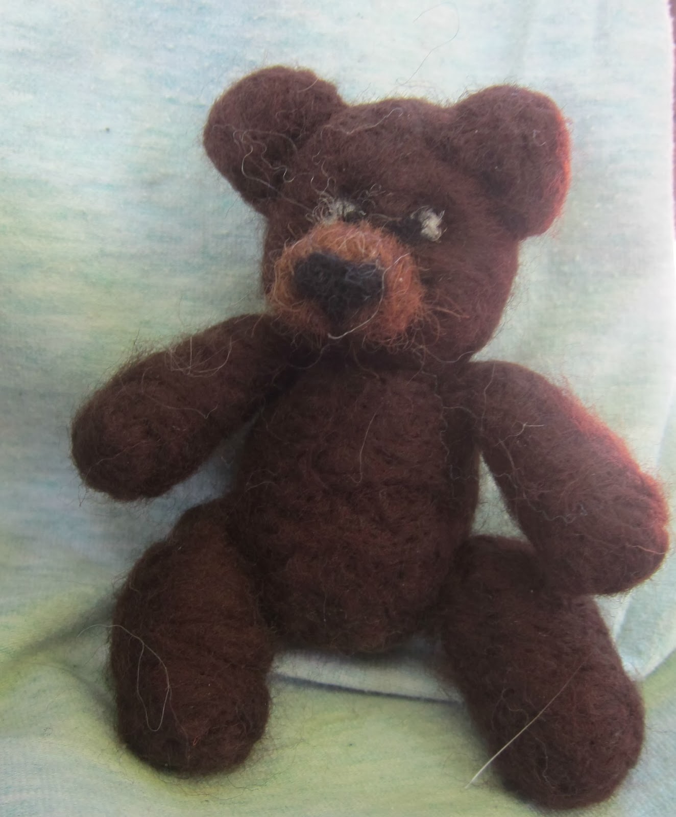 . needle felted brown bear Milo