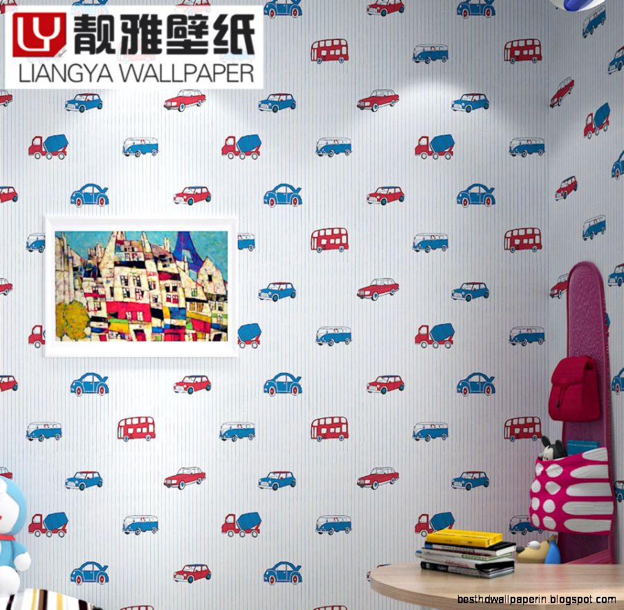 Free shipping Wallpaper cartoon car wallpaper child real eco