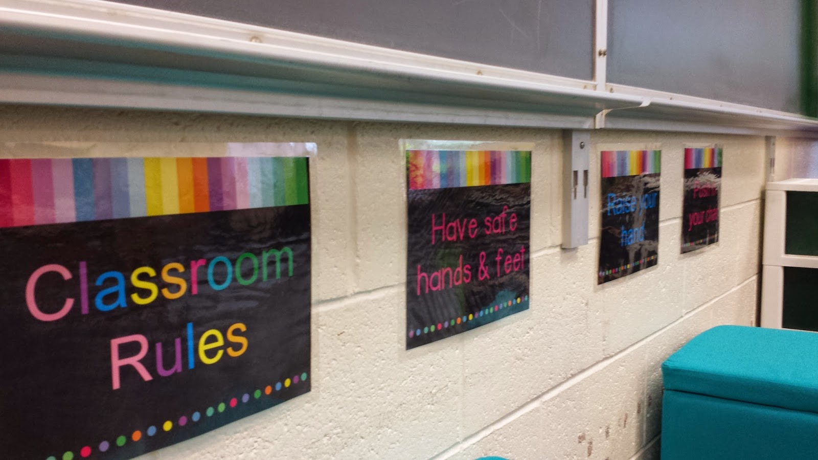 photo of classroom rules posters