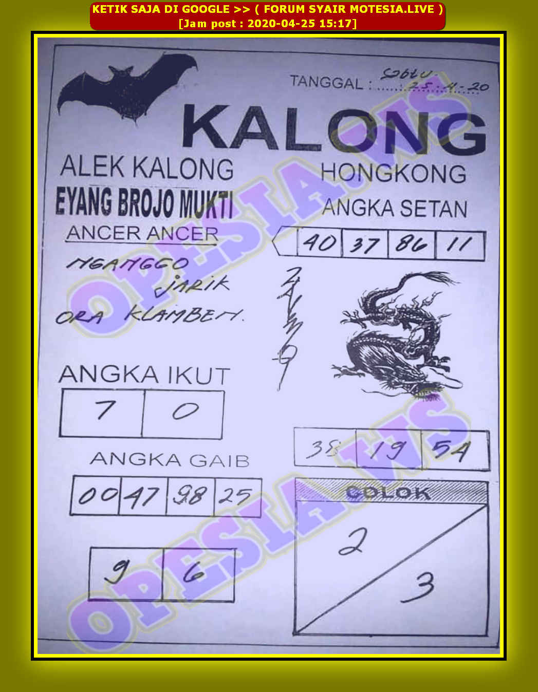 1 New Message Kode Syair Hongkong 25 April 2020 Forum Syair Togel Hongkong Singapura Sydney 1 New Message Kode Syair Hongkong 25 April 2020 Forum Syair Togel Hongkong Singapura Sydney