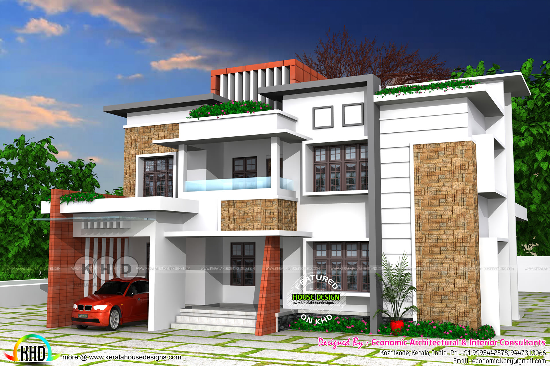 House by Economic Architectural & Interior Consultants Kerala Home