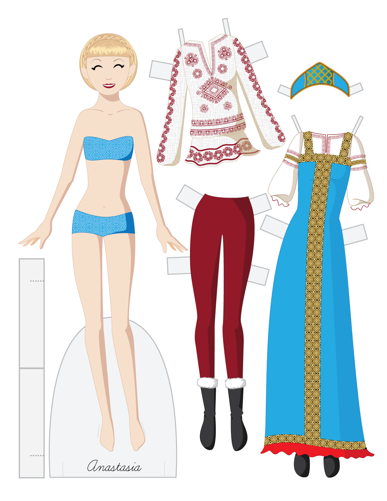 Как нарисовать бумажную куклу видео