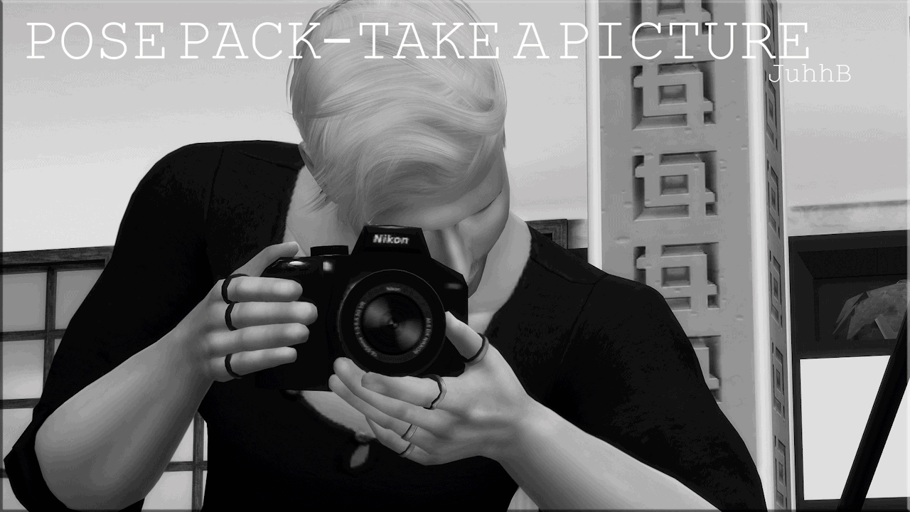 Sims 4 CC's The Best Camera Nikon ACC + POSE PACK by
