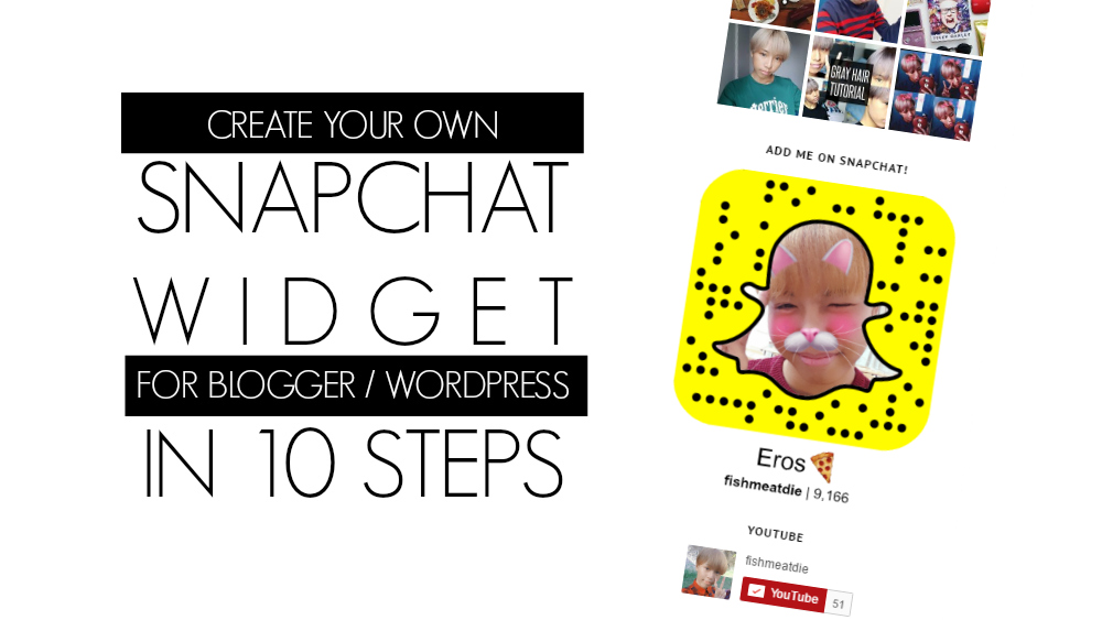 Snapchat Blogger/Wordpress Widget Tutorial FISHMEATDIE