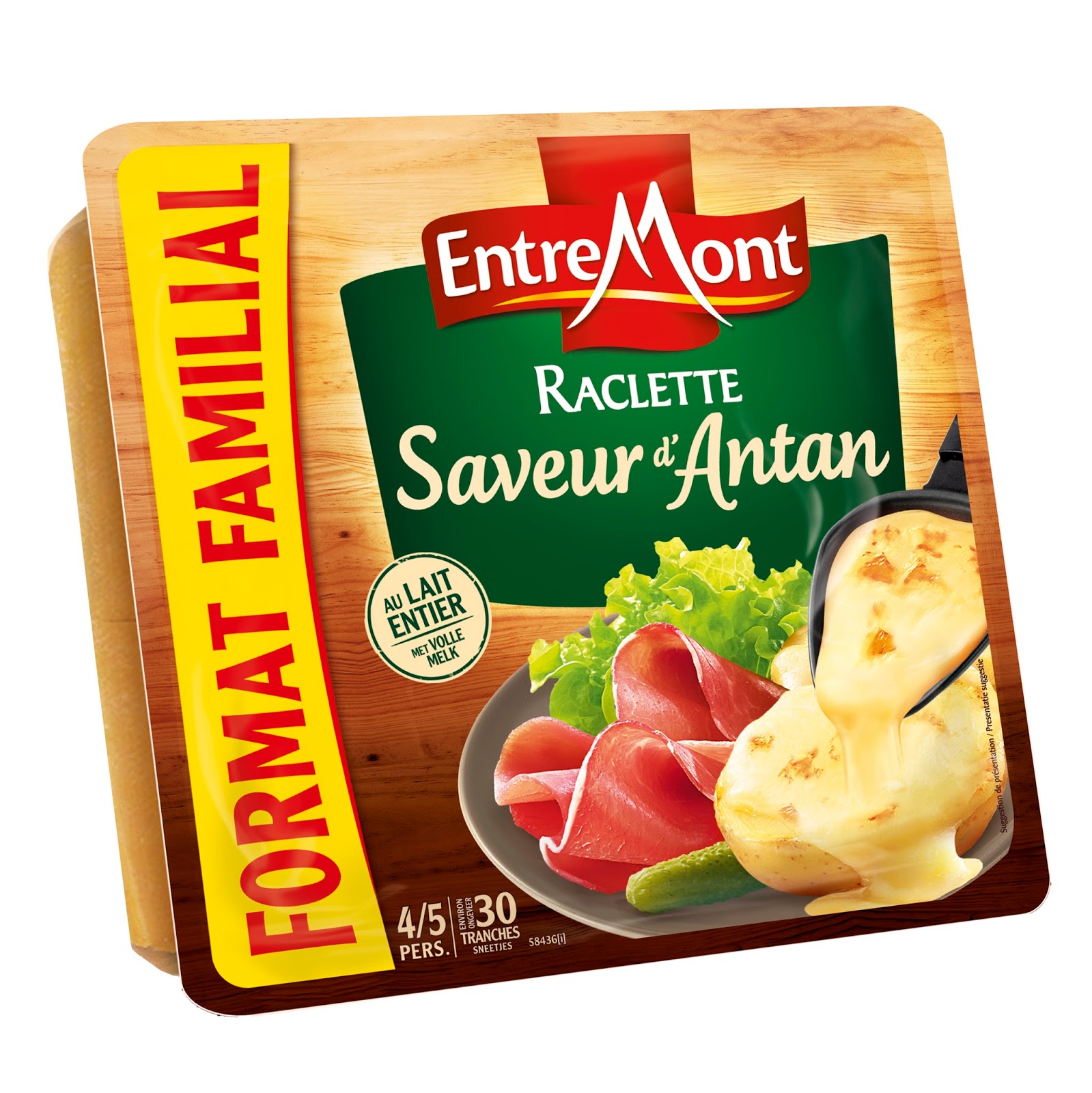 ENTREMONT Fromage à raclette saveur d'Antan 30 tranches 700g pas