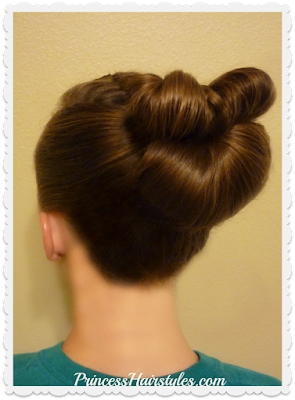 Quick and easy braided bow fan bun video tutorial