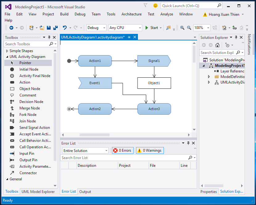 Vẽ UML trong Visual Studio 2015