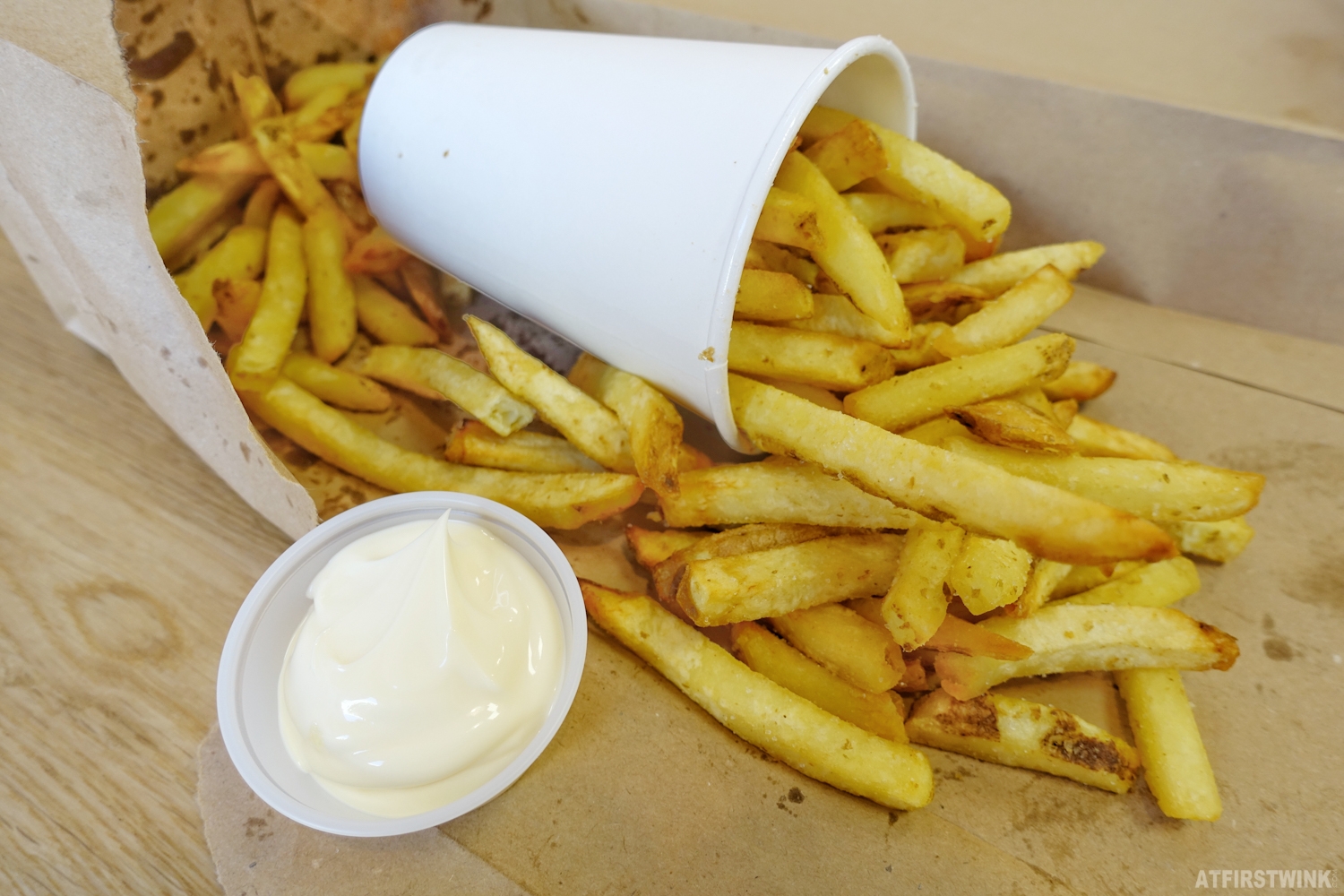 Fries and soda at Five Guys Rotterdam city centre