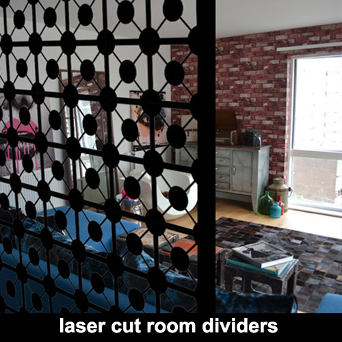 Bespoke laser cut metal room dividers