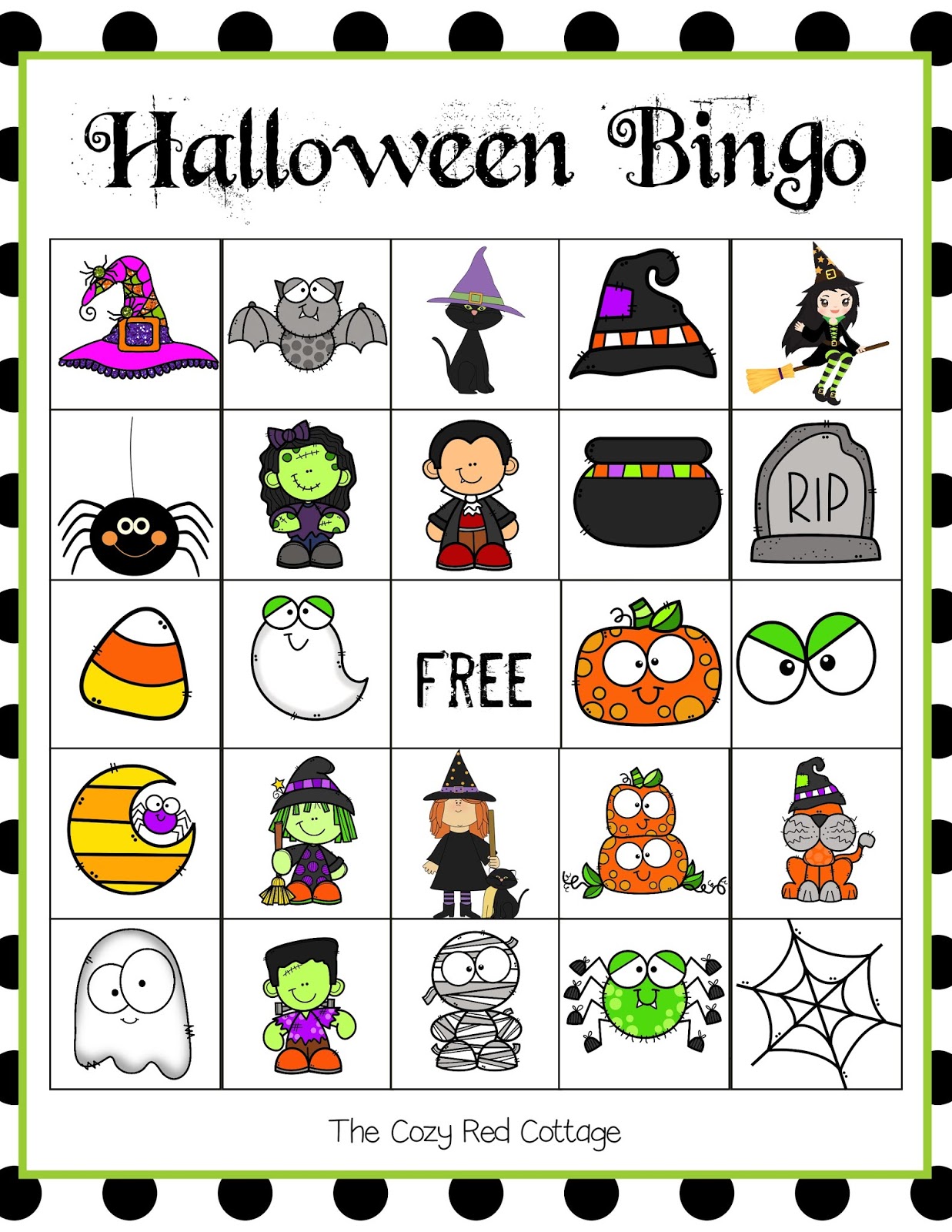 Free Printable Halloween Bingo Cards For 30 Players - Free Printable ...
