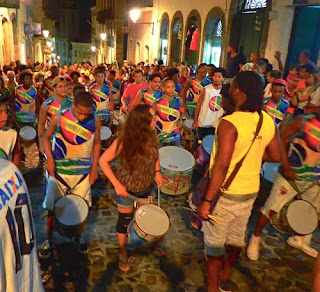 Exciting Drum Corps Streets Salvador Brazil