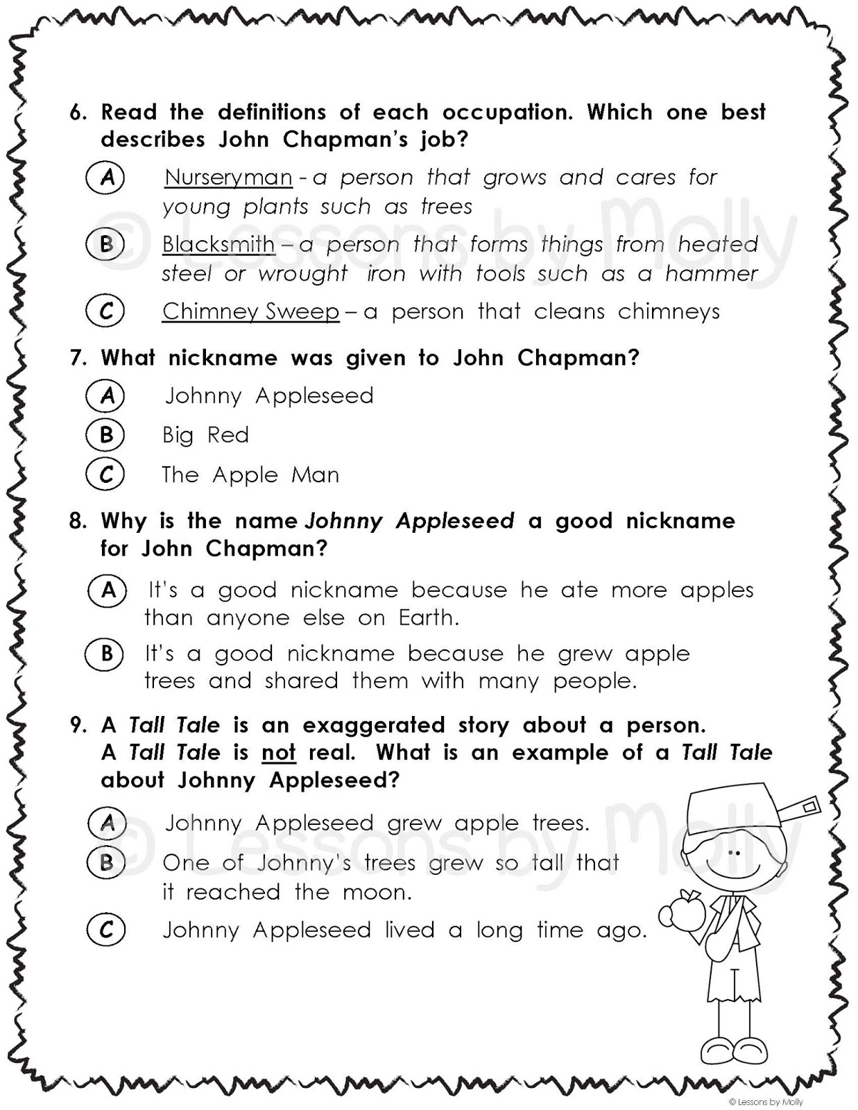 Lessons by Molly Johnny Appleseed