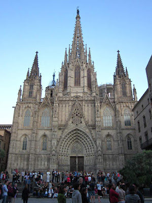 Main facade of the Barcelona Cathedral